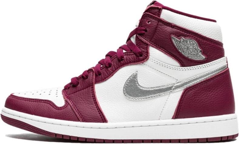 Air Jordan Nike 1 Retro High OG Bordeaux Metallic Silver White 555088 611 EUR