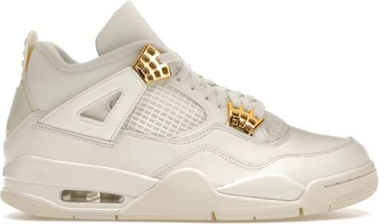 Jordan Retro Metallic Gold Sneakers White Dames