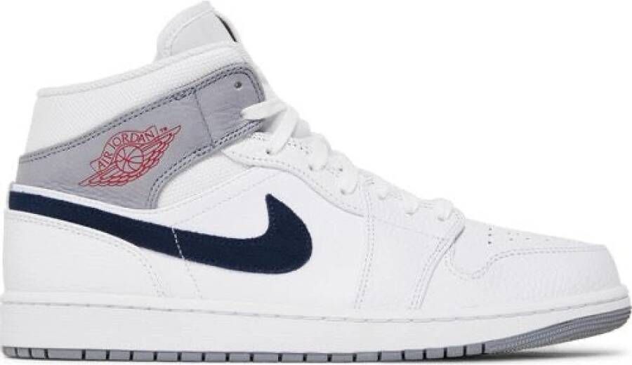 Jordan Sneakers 1 Midden Parijs Wit Heren