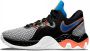 Nike Elevate II Lage Sneaker Zwart Blauw Wit Oranje Multicolor Heren - Thumbnail 13