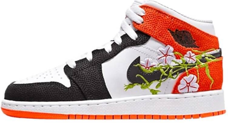 Jordan Air 1 Mid Se(Gs ) White Black Starfish Vivid Green Schoenmaat 36+ Shoes grade school DQ8390 100