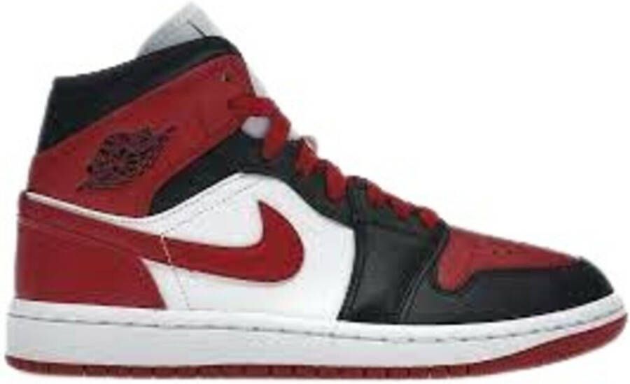 Jordan Wmns Air 1 Mid Basketball Schoenen black gym red white maat: 36.5 beschikbare maaten:36.5 37.5 38.5 39 40.5 41 42 - Foto 2