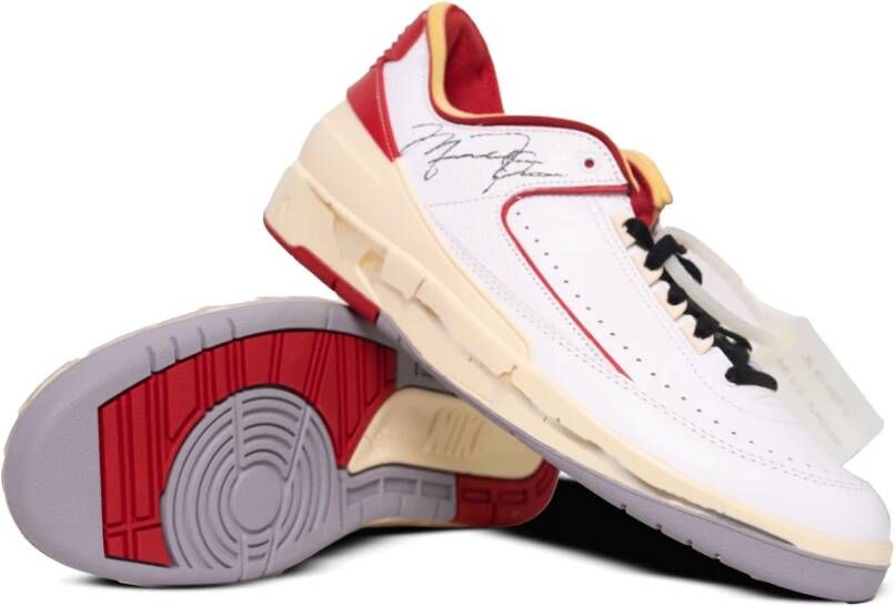 Jordan Retro Low Off-White Red Sneakers Rood Heren