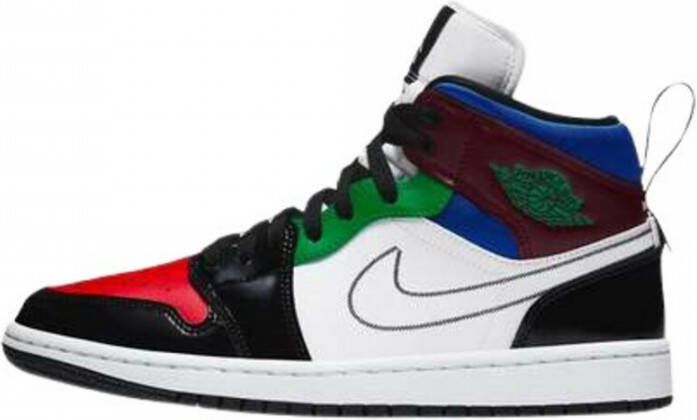 Jordan 1 Mid Dames Schoenen Black Leer Synthetisch Foot Locker