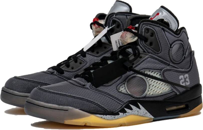 Jordan Retro High Off-White Black Sneaker Black Heren