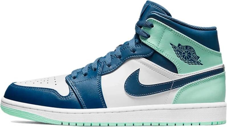 Nike Air Jordan 1 Mid Mystic Navy Mint Foam Blauw Heren