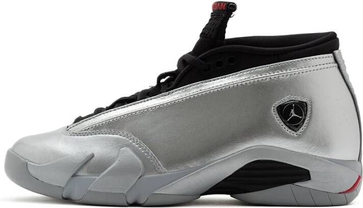 Jordan Wmns Air 14 Retro Low Metallic Silver Fire Red-Wolf Grey-Black