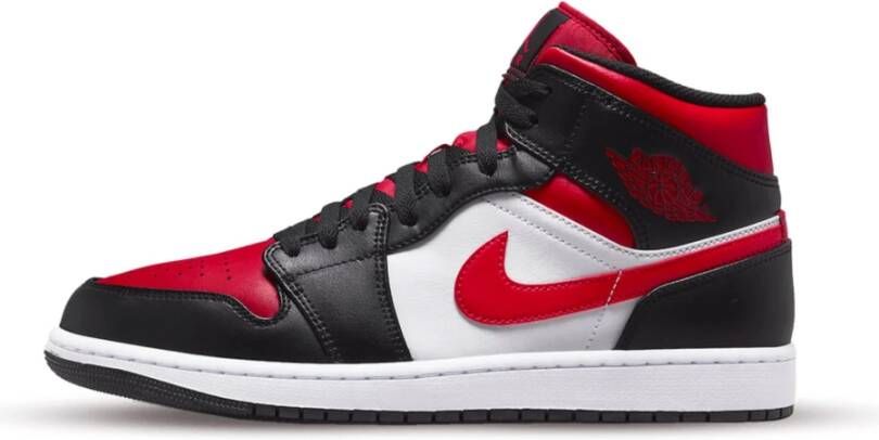 Jordan Air 1 Mid Black Fire Red White Schoenmaat 40 1 2 Sneakers 554724 079