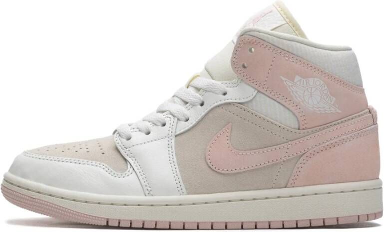 Jordan 1 Mid Dames Schoenen Roze Maat: 36.5 Polyester Foot Locker
