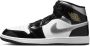 Jordan Aj1 Mid Heren Schoenen Zwart Maat: 42.5 Leer Synthetisch Foot Locker - Thumbnail 1