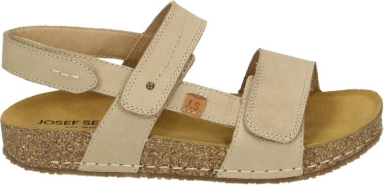 Josef Seibel HANNAH 02 Platte sandalen Dames Sandalen Wit beige