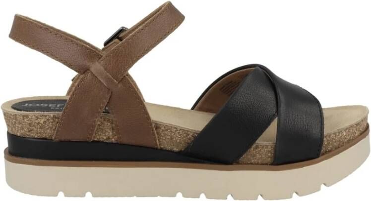 Josef Seibel Comfortabele Sandalen voor Dames in Zwart