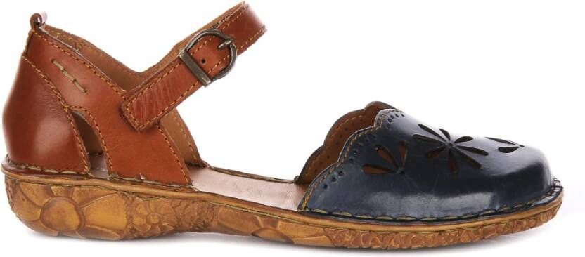 Josef Seibel Florale leren sandalen