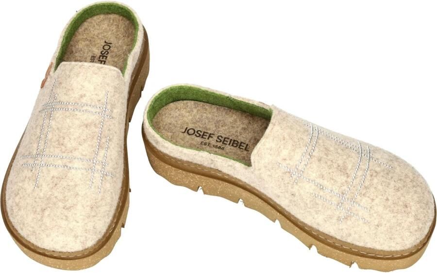 Josef Seibel -Dames off-white-crÈme-ivoorkleur pantoffels - Foto 4