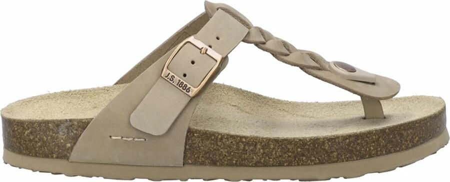 Josef Seibel Hermine Leren Dames Teenslippers Beige