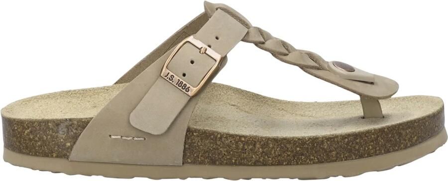 Josef Seibel Hermine Leren Dames Teenslippers Beige