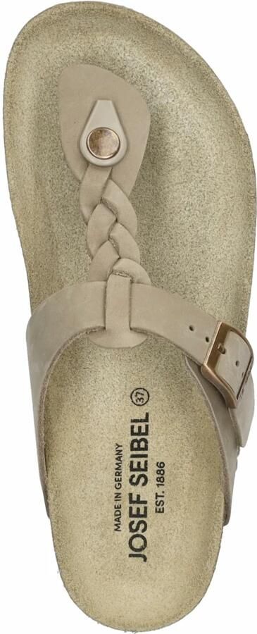 Josef Seibel Hermine Leren Dames Teenslippers Beige - Foto 2