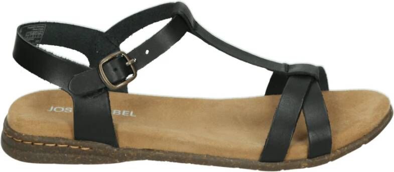 Josef Seibel FABRICIA~01~~~~~~~~~~~~~~~~~~~ Platte sandalen Dames Sandalen Zwart