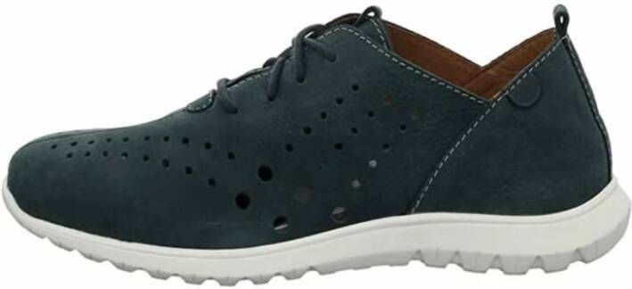 Josef Seibel Turquoise Dames Veterschoenen met Comfort