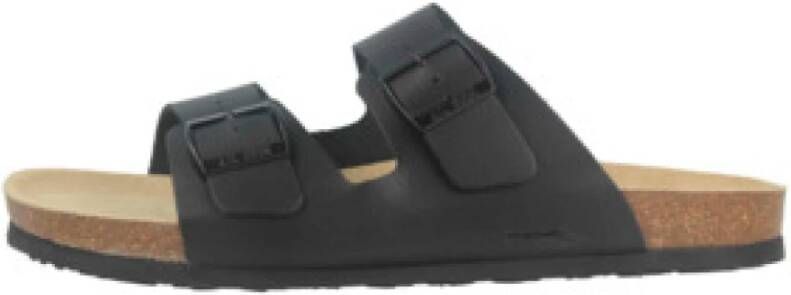 Josef Seibel Zwarte heren sport sandalen