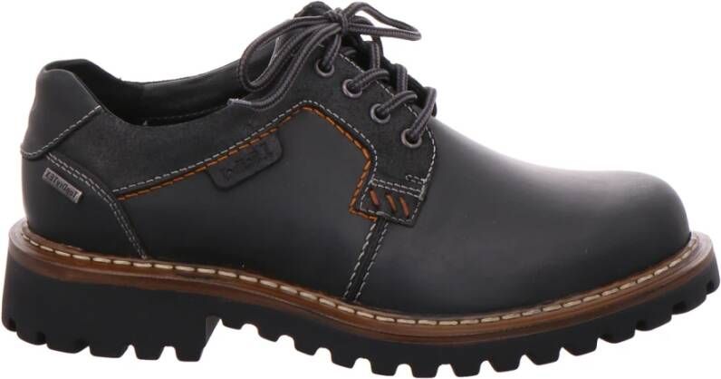 Josef Seibel Zwarte heren veterschoenen comfortabel stijlvol