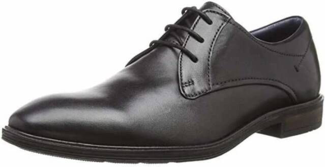 Josef Seibel Zwarte leren veterschoenen Jonathan 03 Black Heren