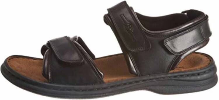 Josef Seibel Zwarte Sandalen Black Heren
