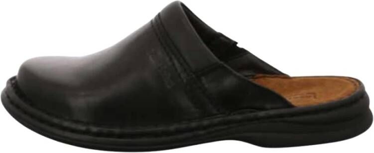 Josef Seibel Zwarte Slippers Black Heren