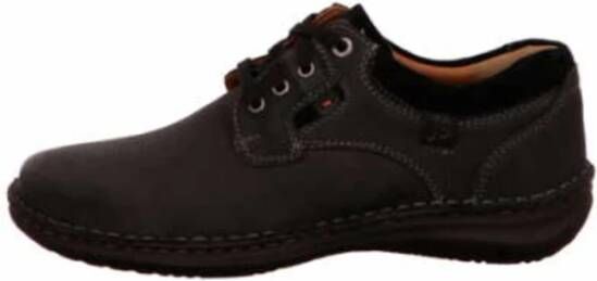 Josef Seibel Zwarte Veterschoenen Black Heren