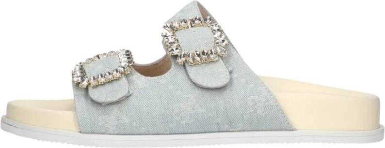 Josh V Stijlvolle Denim Slippers voor Vrouwen Blue Dames