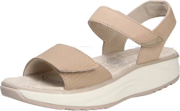 Joya Beige Sandaal met Brede Zool