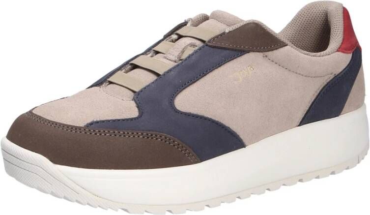 Joya Comfortabele Beige Blauwe Slipper