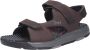 Joya Comfortabele Donkerbruine Sandalen - Thumbnail 2
