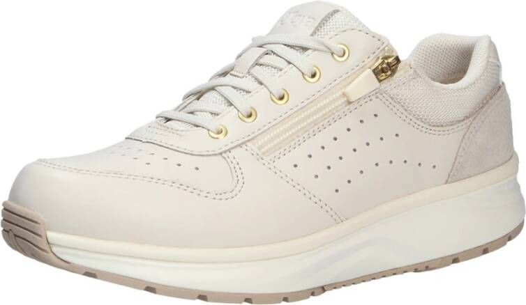 Joya DYNAMO ZIP White 971sne Witte dames sneakers met rits en dempende zolen