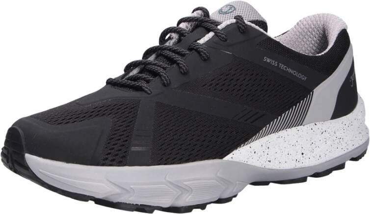 Joya Comfortabele Zwart Grijze Veterschoenen