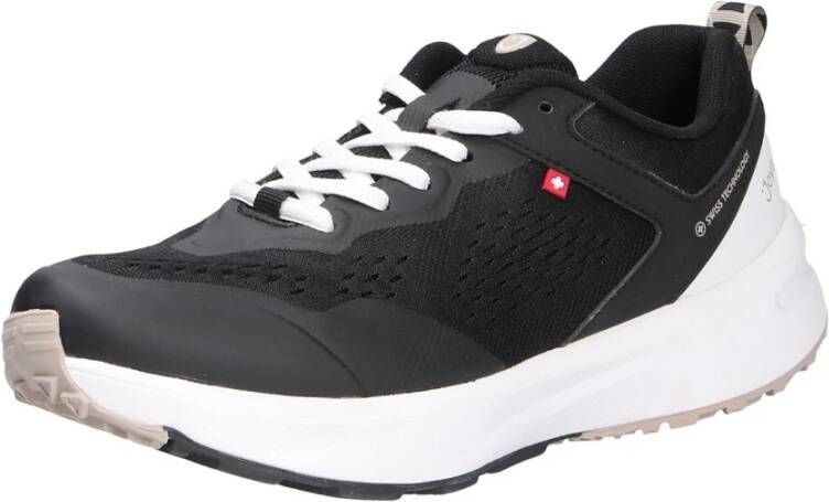 Joya Comfortabele Zwart Witte Veterschoenen