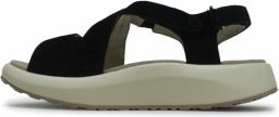 Joya Comfortabele zwarte sandalen voor brede voeten