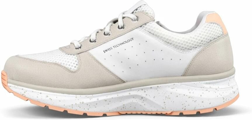 Joya Comfortabele Wit Beige Rits Sneaker - Foto 3