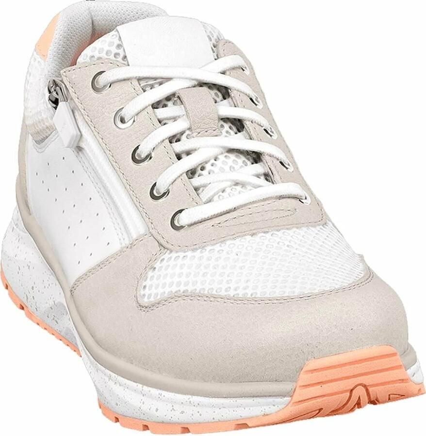 Joya Comfortabele Wit Beige Rits Sneaker - Foto 3