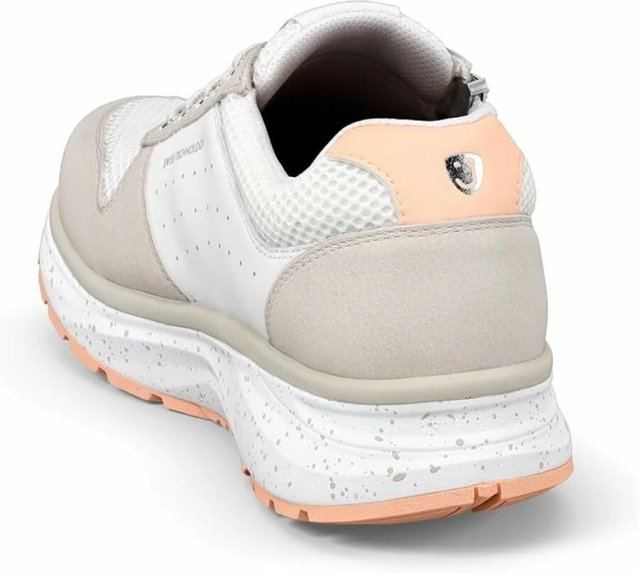 Joya Comfortabele Wit Beige Rits Sneaker - Foto 4