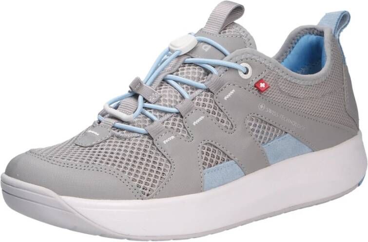 Joya Lichtgrijze Veterschoen met Comfort en Zacht Lopen