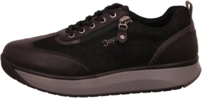 Joya Zwarte leren veterschoenen voor dames