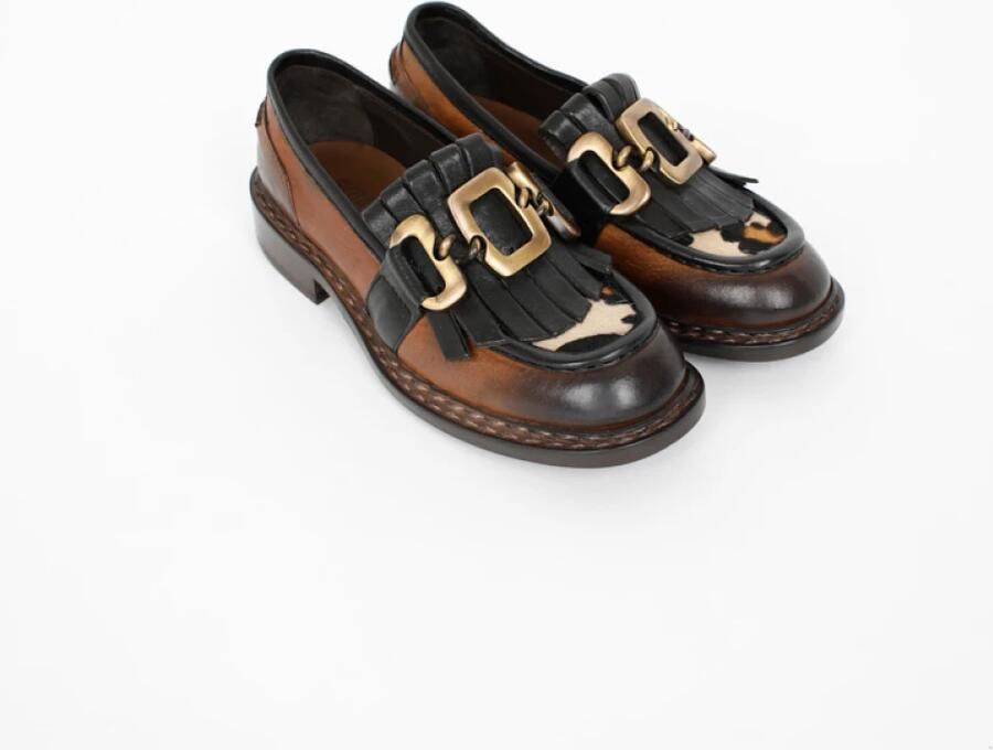 JP David Mocassino in pelle con fibbia e frange - Foto 2