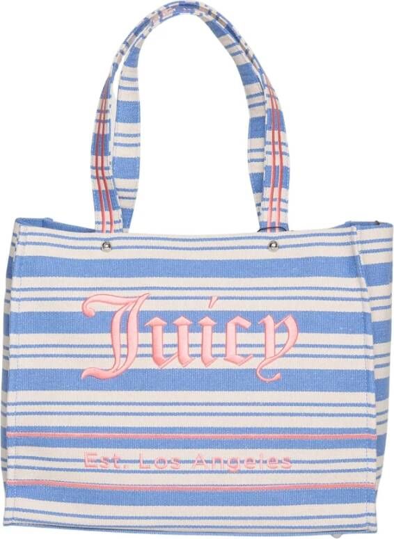 Juicy Couture Gestreepte grote boodschappentas met afneembare band