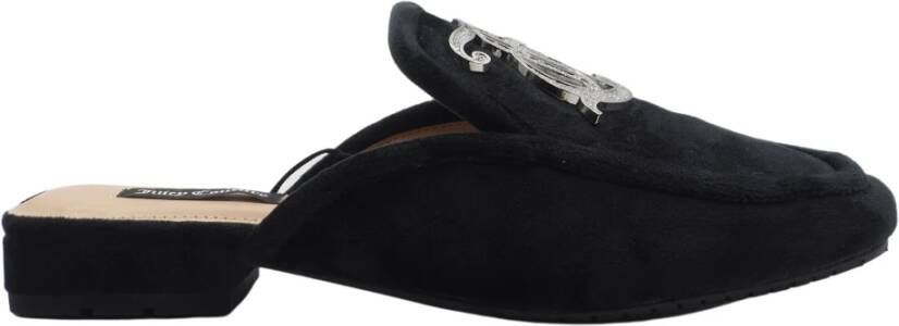 Juicy Couture Zwarte fluwelen sandaal met strass
