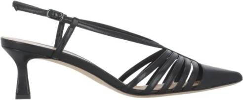 Julie Dee Zwarte suède sandalen met pijlneus