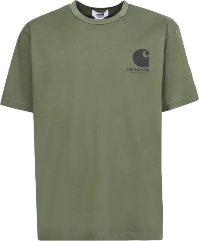 Junya Watanabe Groen T-shirt met logo en slogan