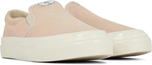 Junya Watanabe Witte Slip-On Sneakers Logo Rubber