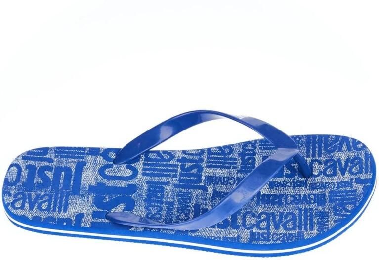 Just Cavalli Heren Logo Flip-Flops Strandkleding Blue