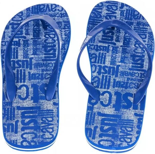 Just Cavalli Heren Logo Flip-Flops Strandkleding Blue Heren - Foto 4